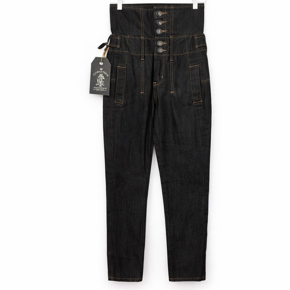 Christian Audigier  High-Waisted Five-Button Skinny Stacy Denim Size 28 - Picture 15 of 15